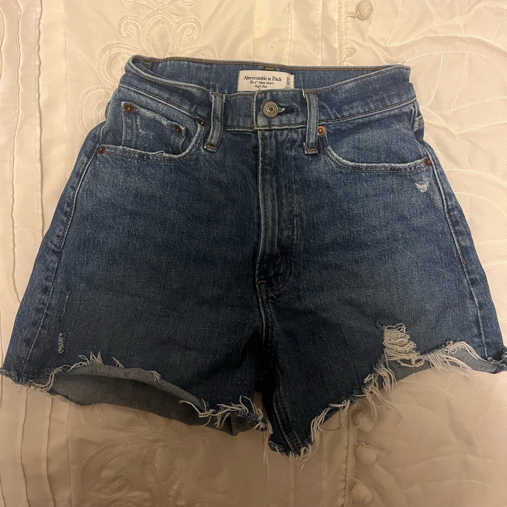 Abercrombie and fitch curve love high rise mom shorts
